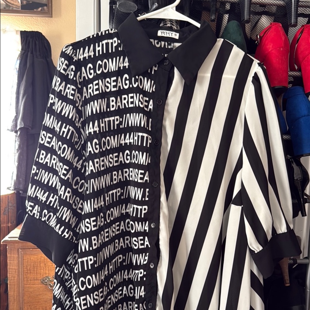 Black and White Striped Shirt